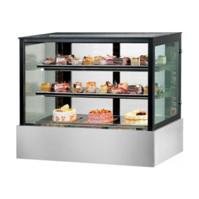 Bonvue Black Trim Square Glass Cake Display 1200mm