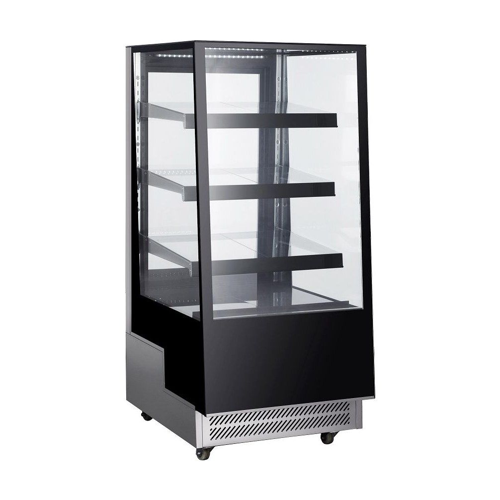 Four Tier Free Standing Cold / Chilled Display Cake Fridge Case - 650mm