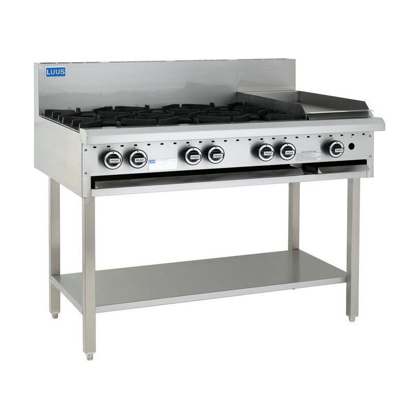 6 Burner & Griddle Cooktop