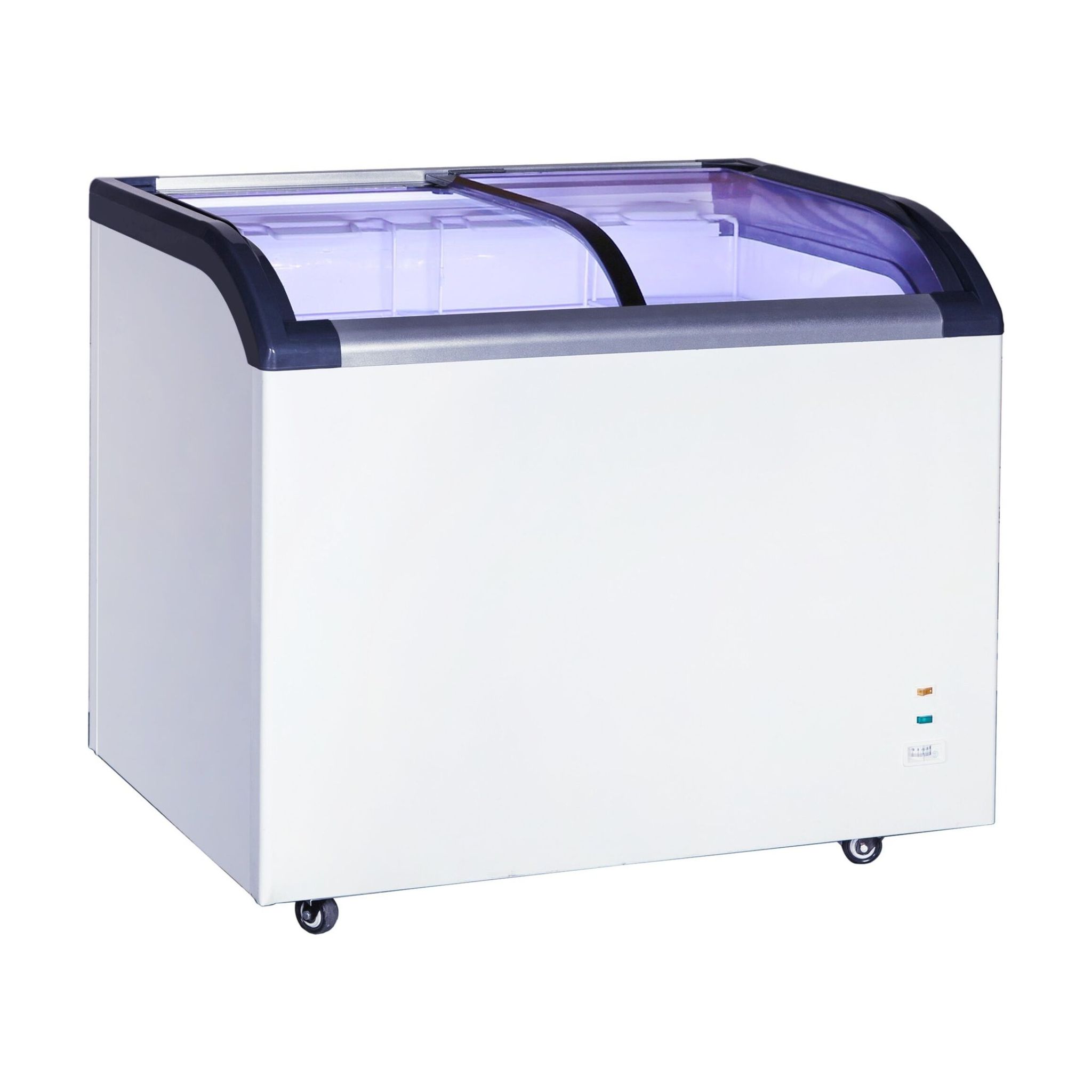 Commercial Glass Chest Freezers - Two Sliding Door - Display Chest Freezer - 273L