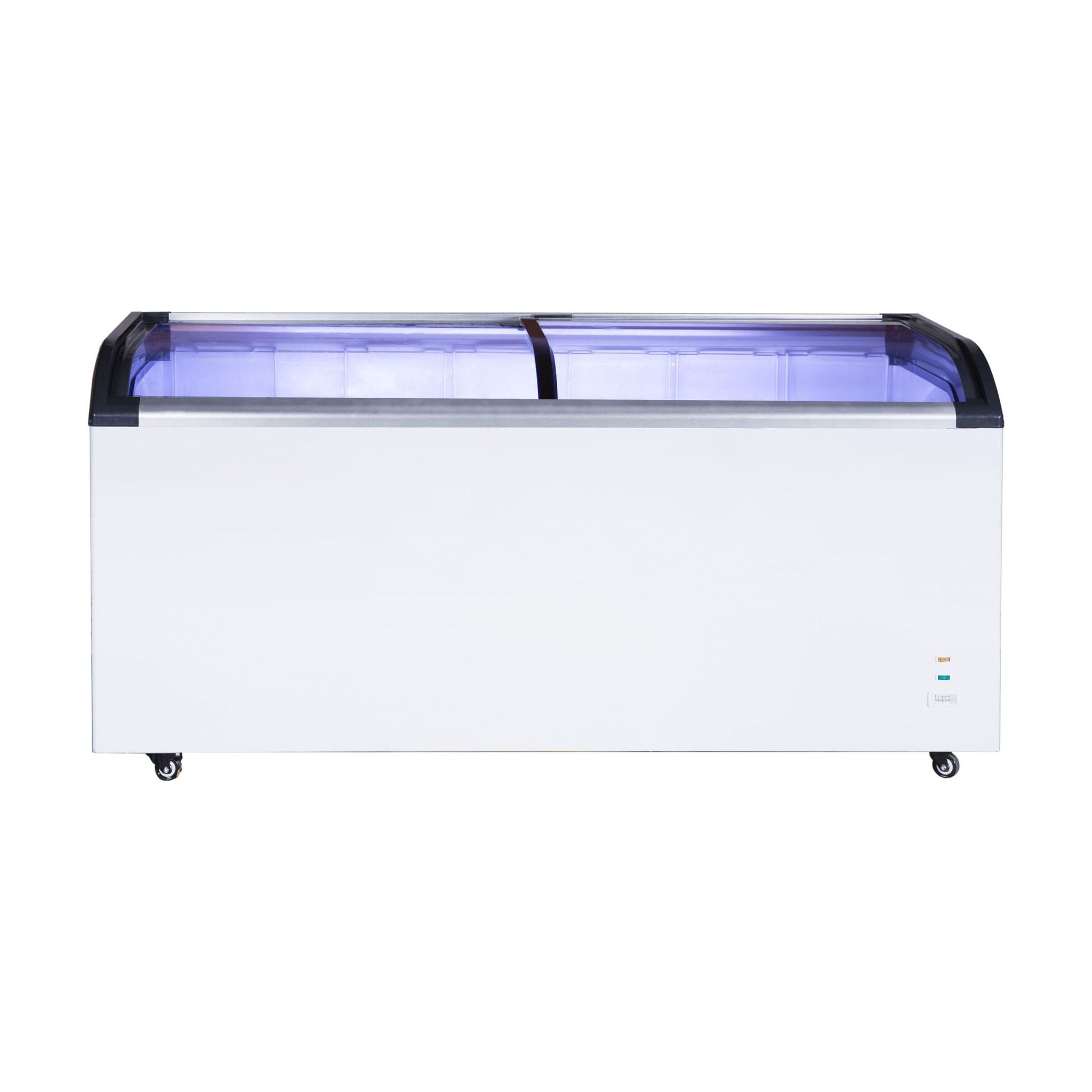 Commercial Glass Chest Freezers - Two Sliding Door - Display Chest Freezer - 355L