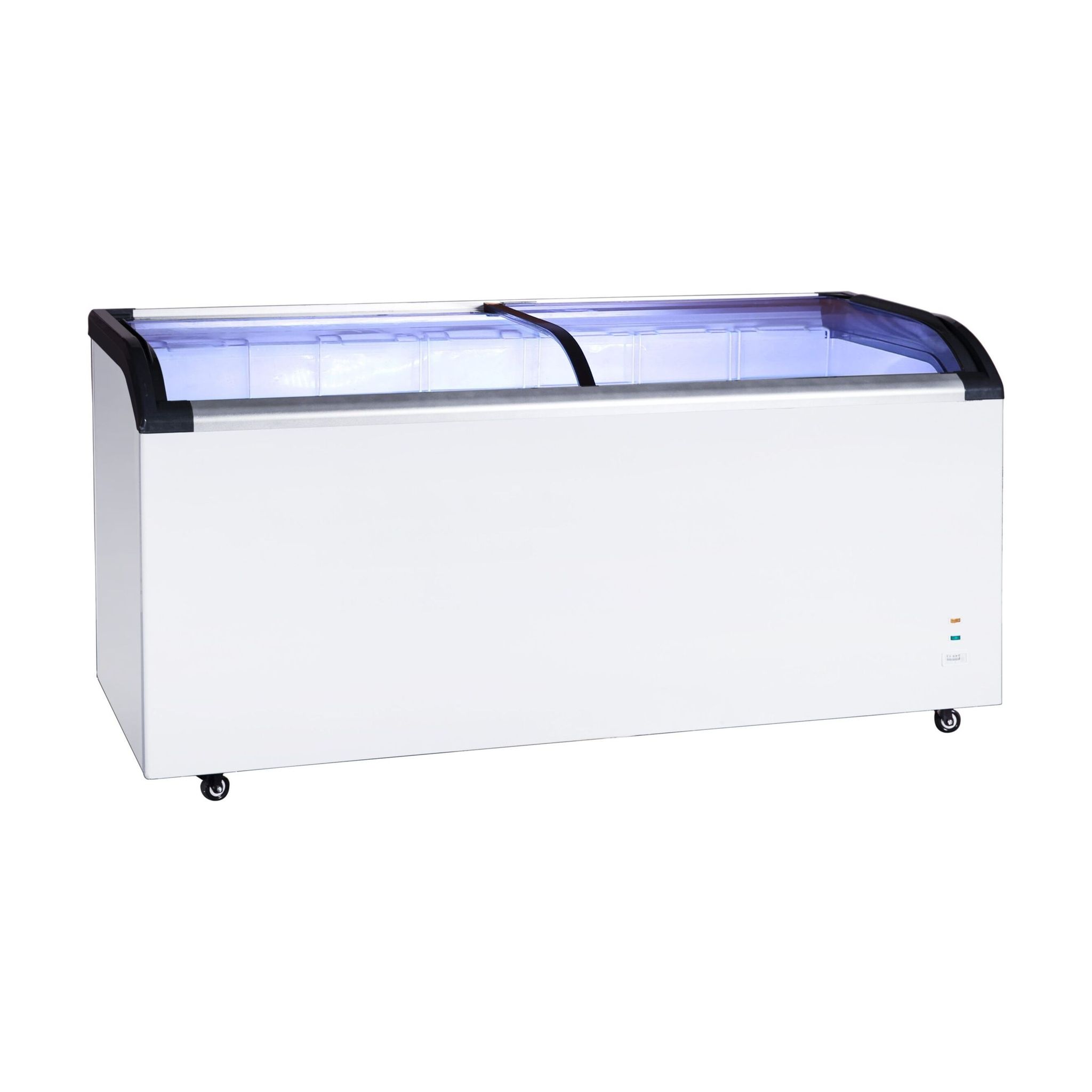 Commercial Glass Chest Freezers - Two Sliding Door - Display Chest Freezer - 445L
