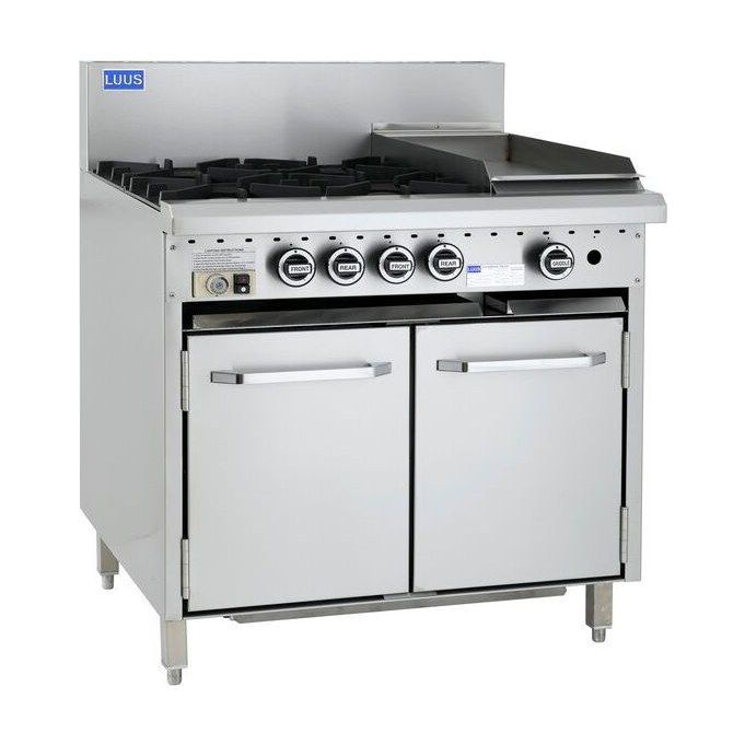 4 Burner 300mm Griddle & Oven