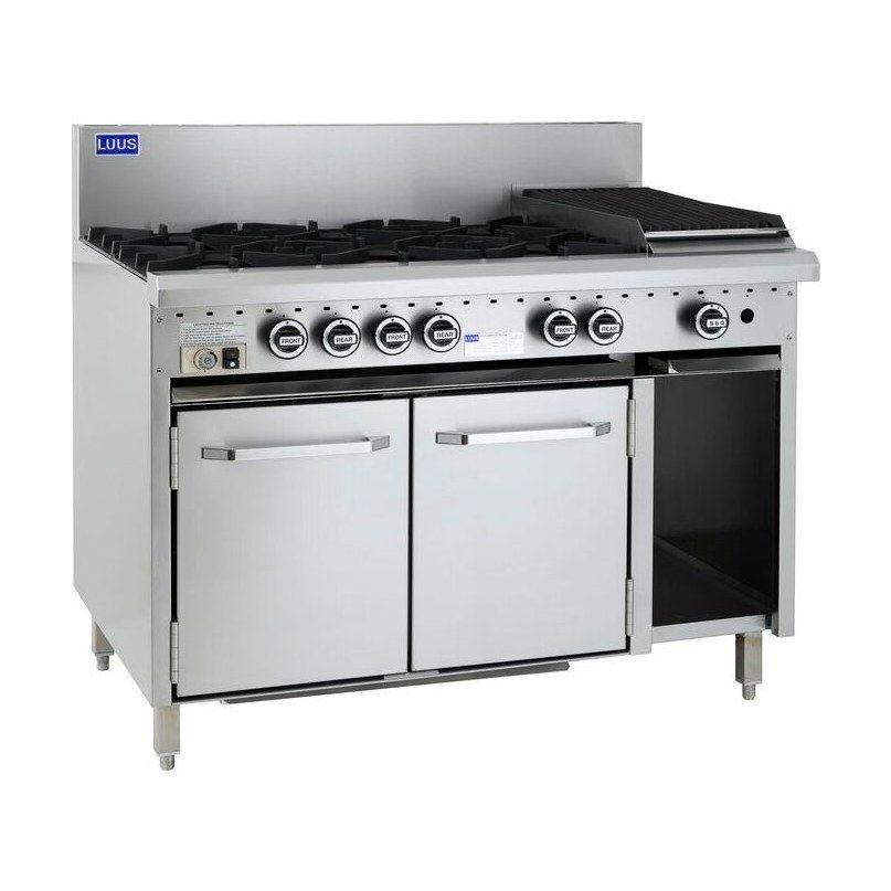 6 Burner 300mm Chargrill & Oven