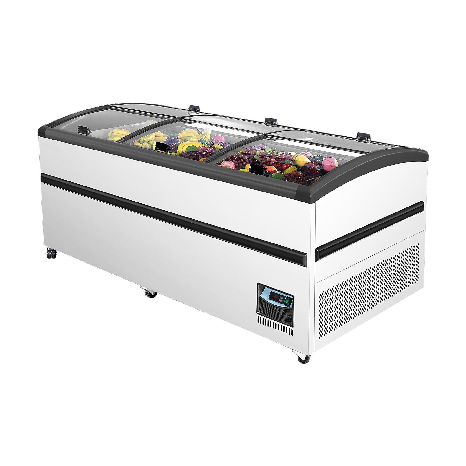 Dual Side Access Island Freezer - Commercial Glass Chest Freezer - 650 Litre