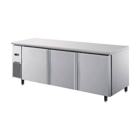 Commercial Under Bench Fridges - Three Door Under Counter Fridge - Wheels / Legs