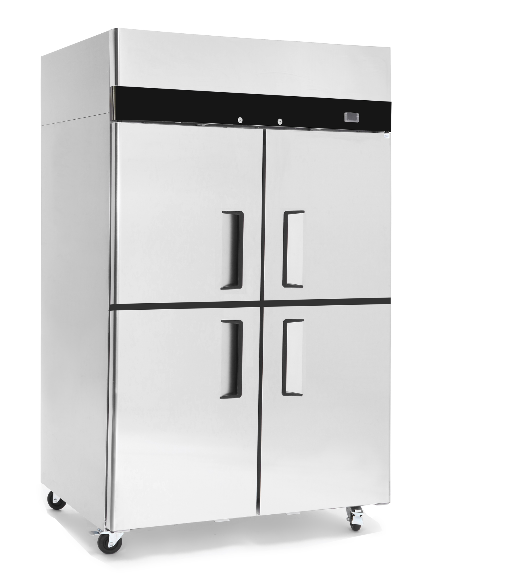 Commercial Dual Temperature Storage Fridge Freezer - Four Half Doors Stainless Steel Upright - 900 Litre