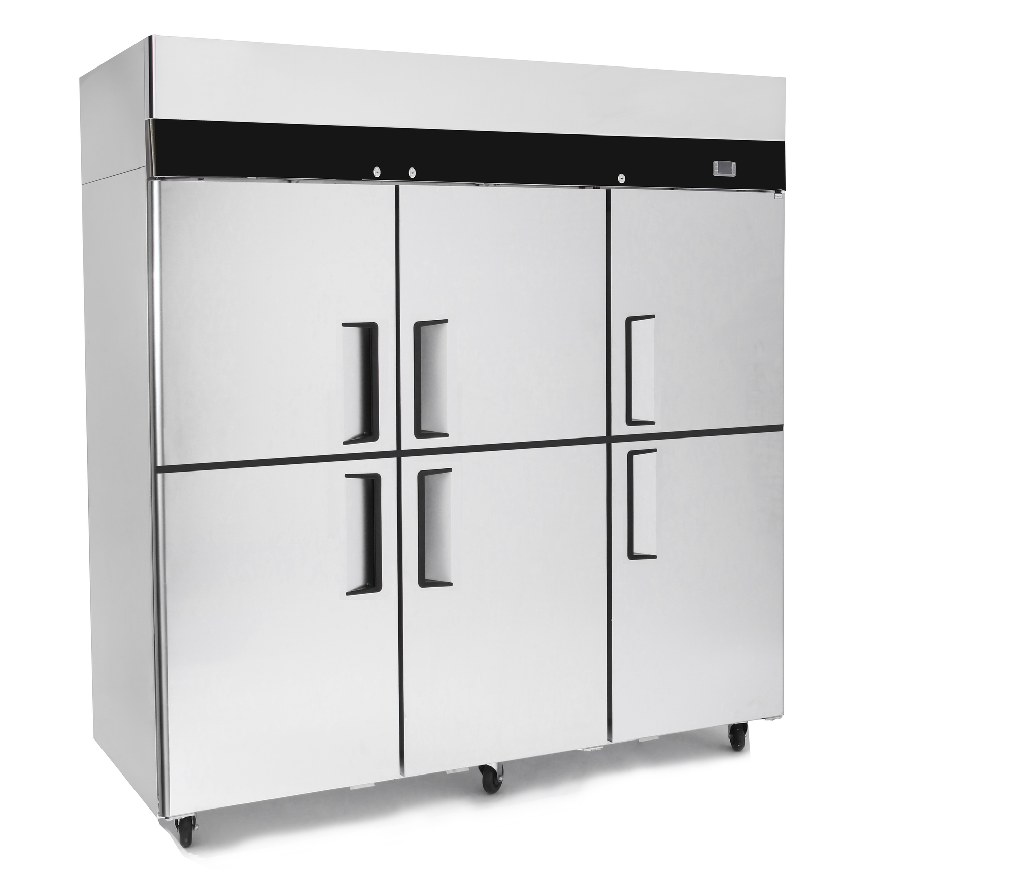 Commercial Dual Temperature Fridge & Freezer - Six Half Doors Stainless Steel Upright - 1390 Litre