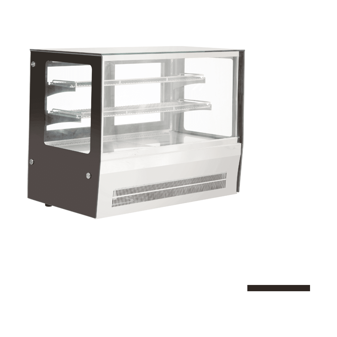 Countertop Square Glass Cold Food Display - 900mm