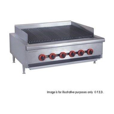QR-36E Natural Gas 6 Burner Char Grill Top