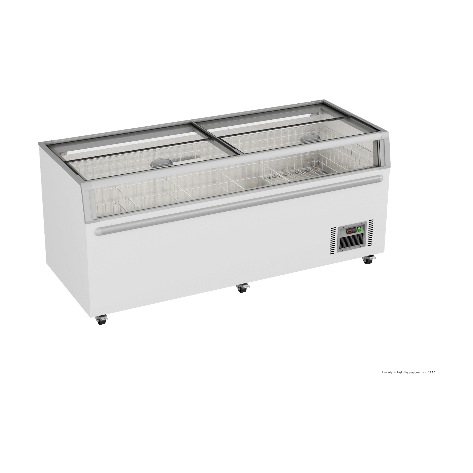 Thermaster Supermarket Island Freezer with Glass Sliding Lids ZCD-L210G