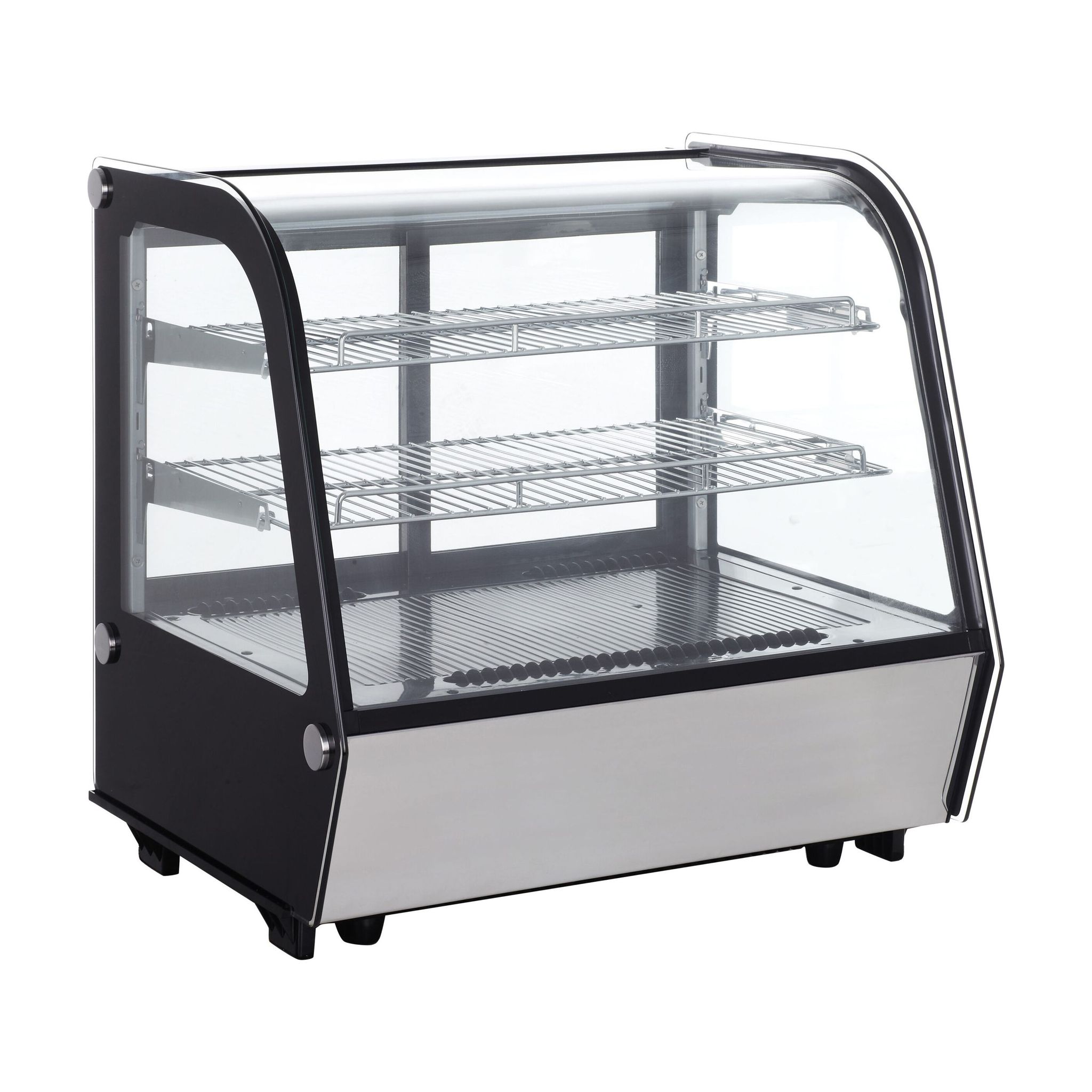 Countertop Curved Glass Cake And Food Display Fridge / Showcase - 120L