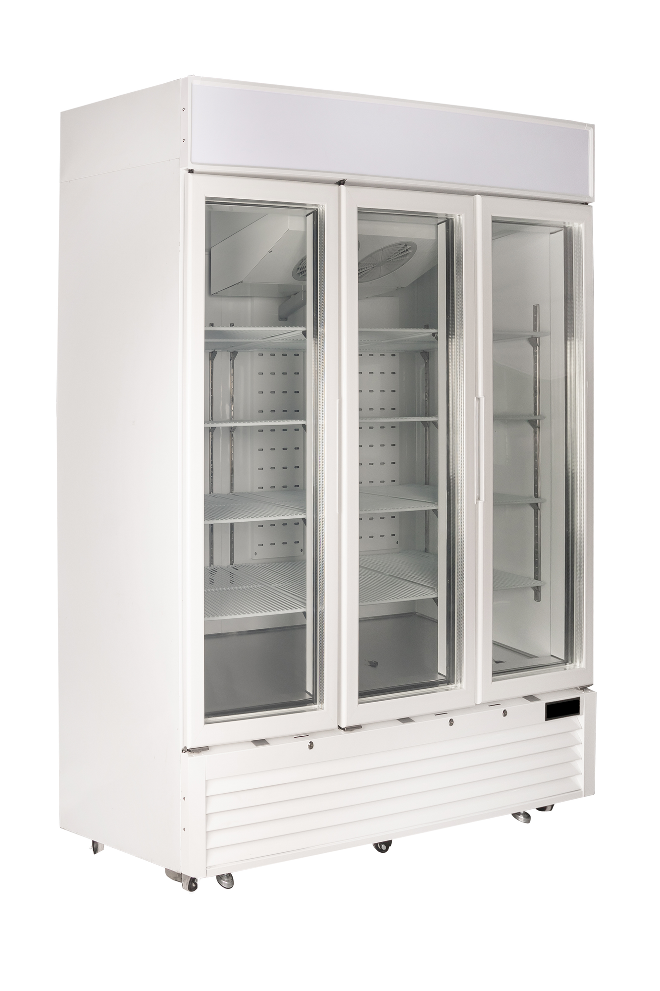 Supermarket Display Freezer – Three Door Stainless Steel Glass Upright Freezer – 1500 Litre – Bottom Unit