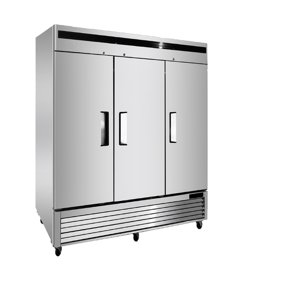 Commercial Upright Freezer - Three Door Stainless Steel Solid Door Freezer - 2013 Litre