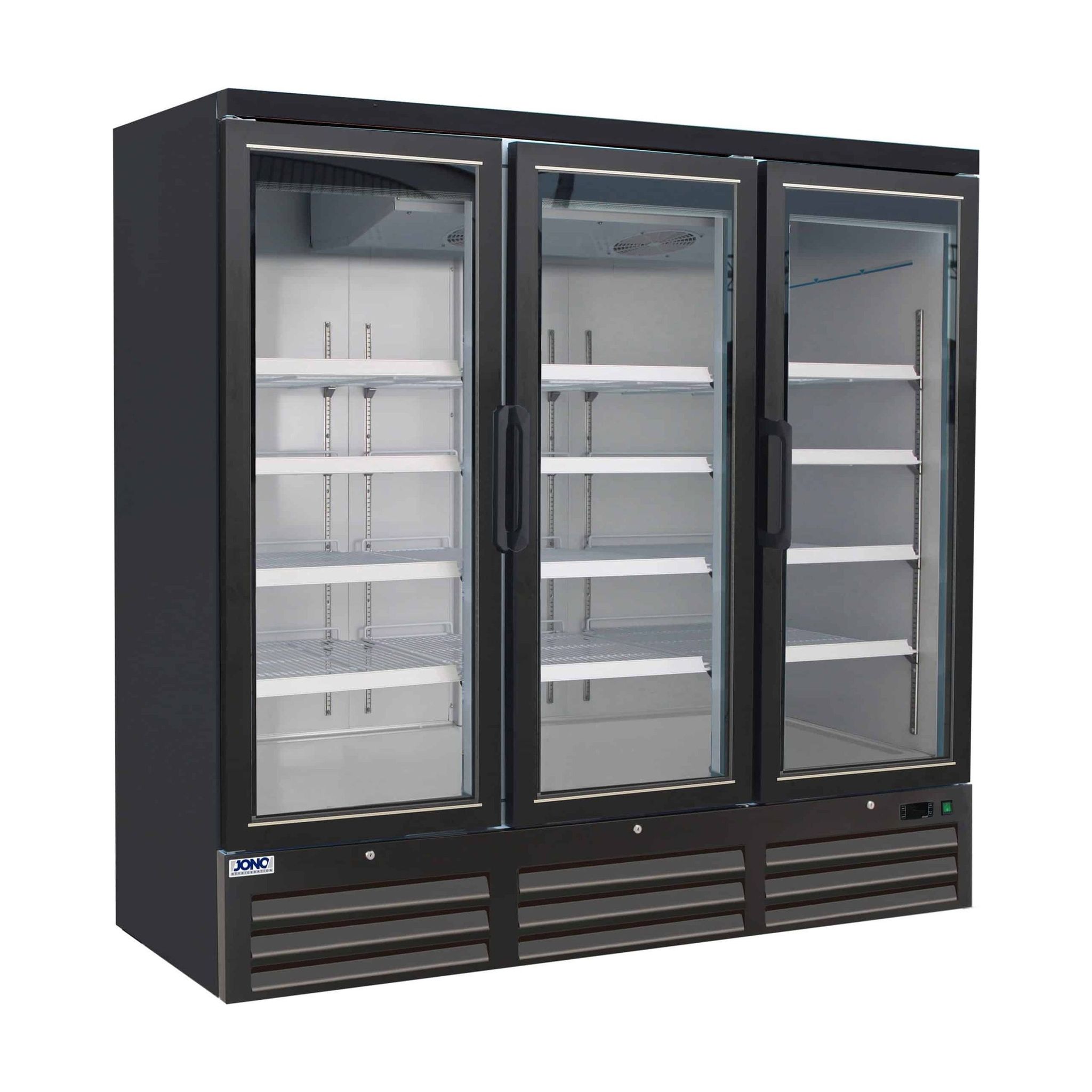 Commercial Upright Three Door Supermarket Display Fridge (Black)