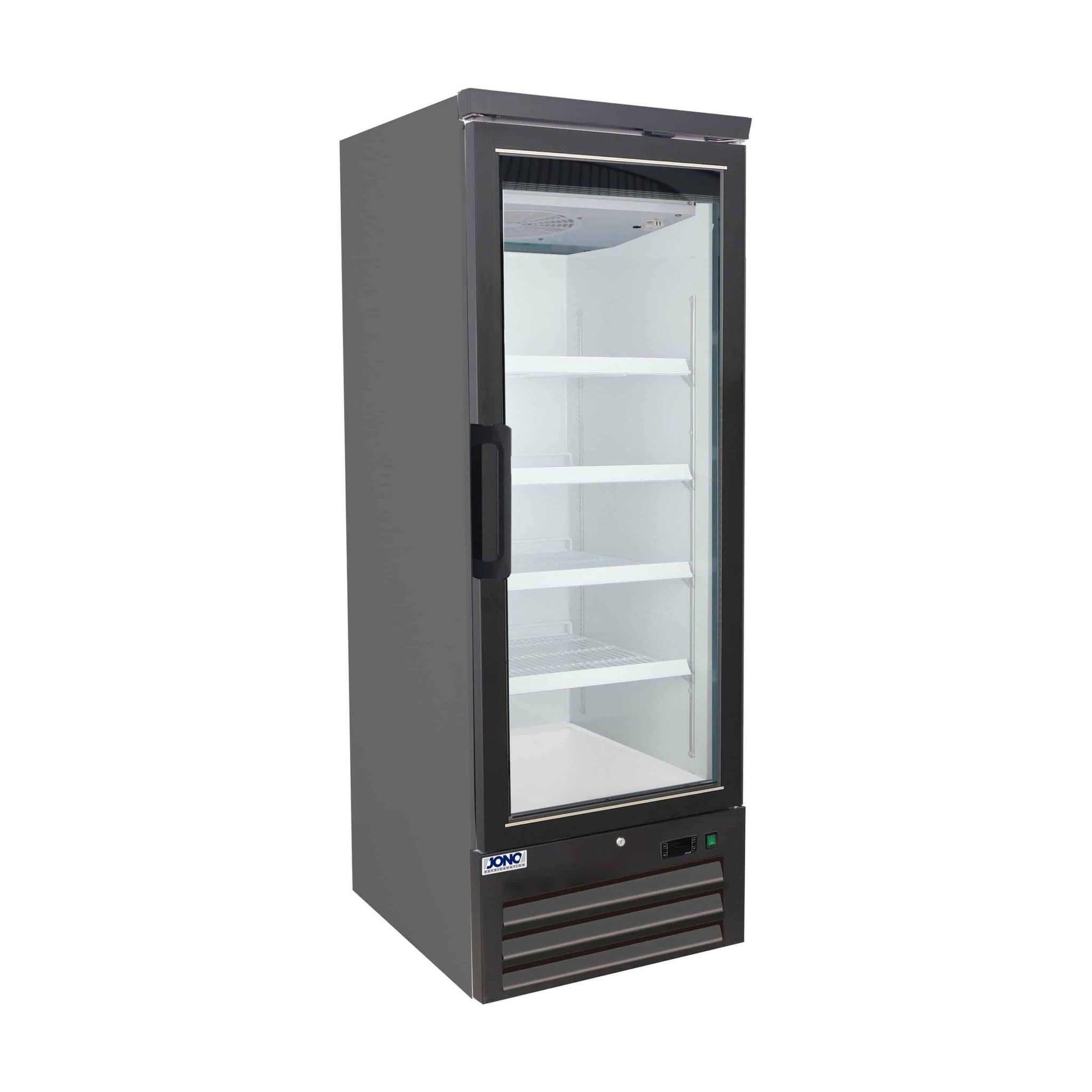 Commercial Upright One Door Supermarket Display Fridge (Black)
