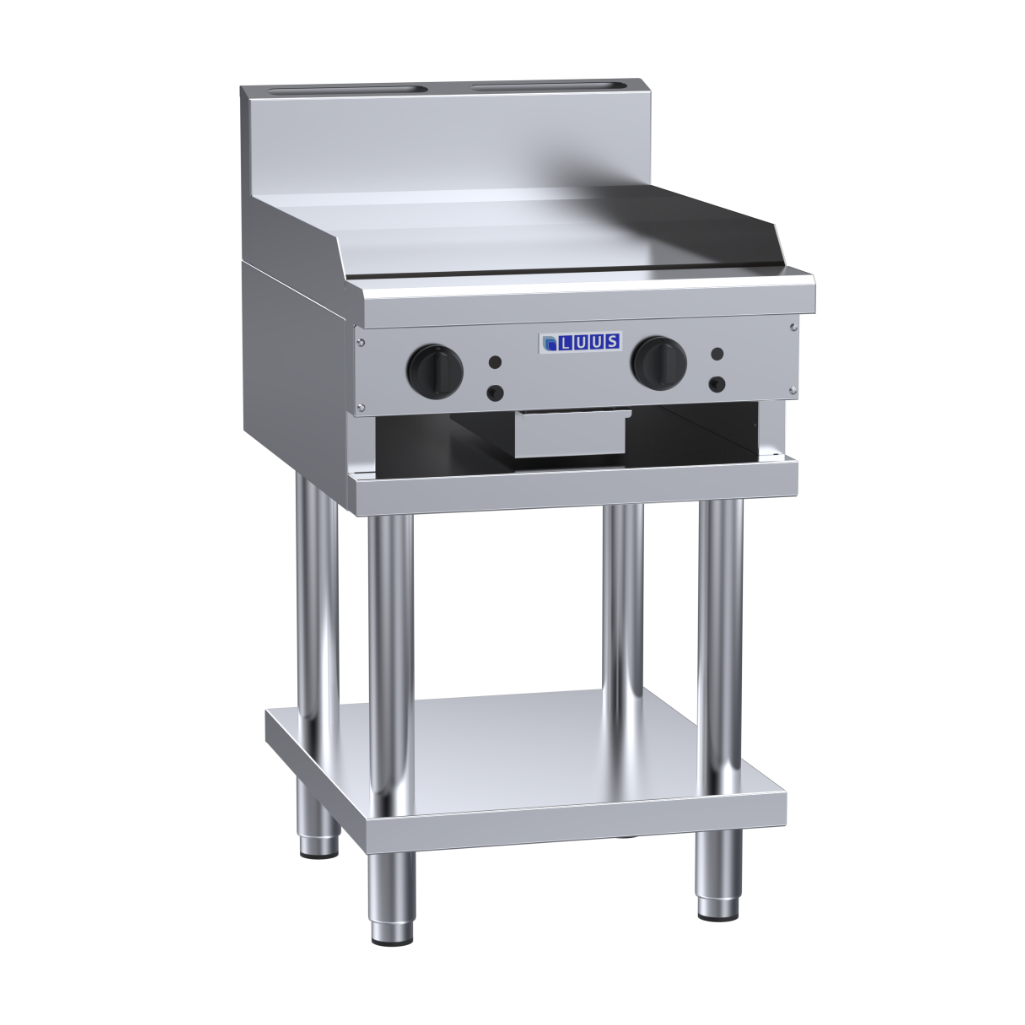 Luus 600mm Griddle with legs & shelf