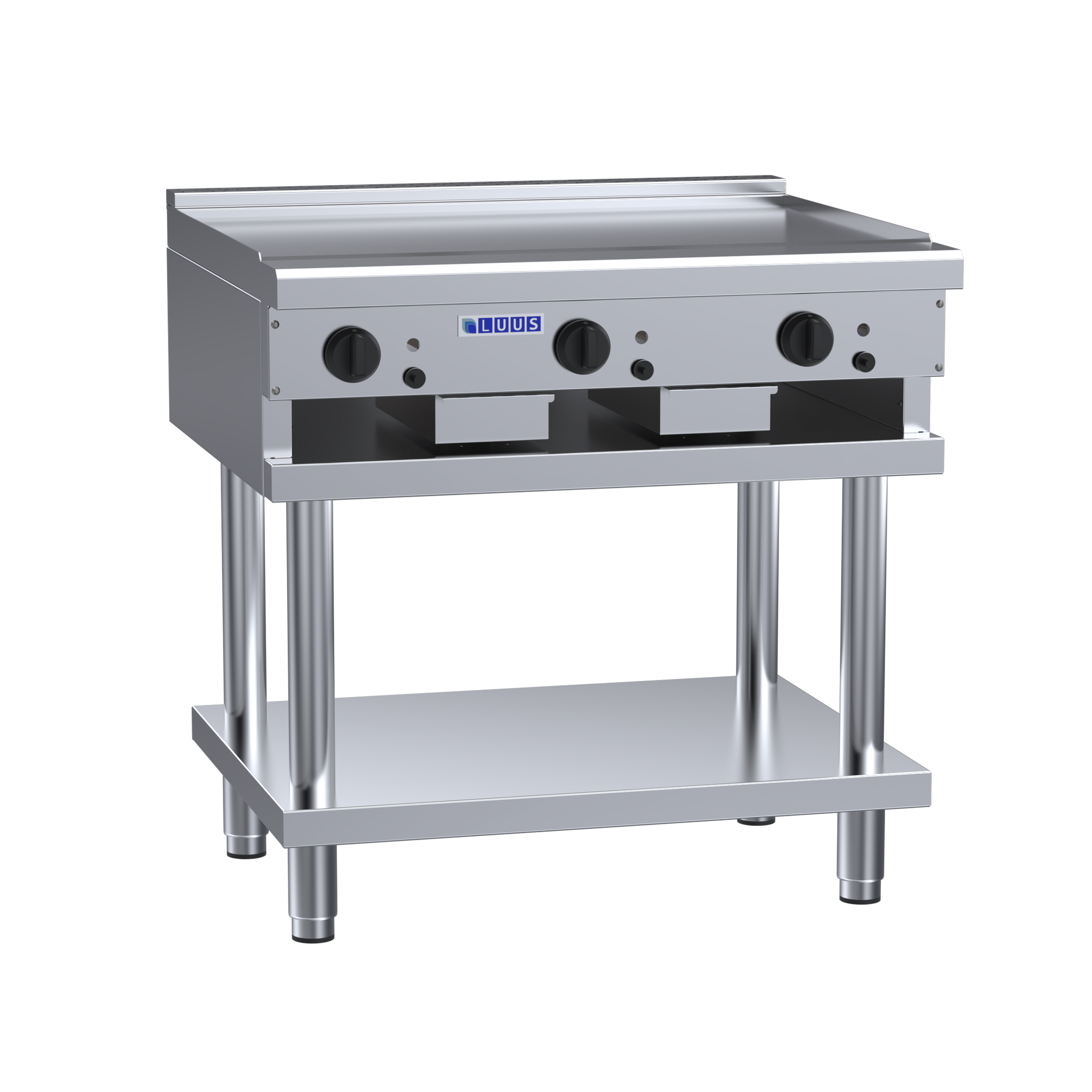 Luus 900mm Teppanyaki Grill with legs & shelf