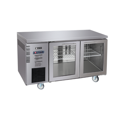 Under Bench Glass Door Fridge 1500mm/CUR15-2SG