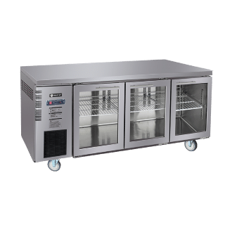 Under Bench Glass Door Fridge 1800mm/CUR18-3SG (Showroom Model)