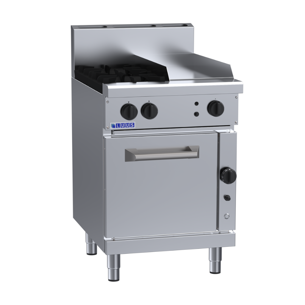 Luus 2 Burner 300mm Griddle & Convection Oven with flame failure
