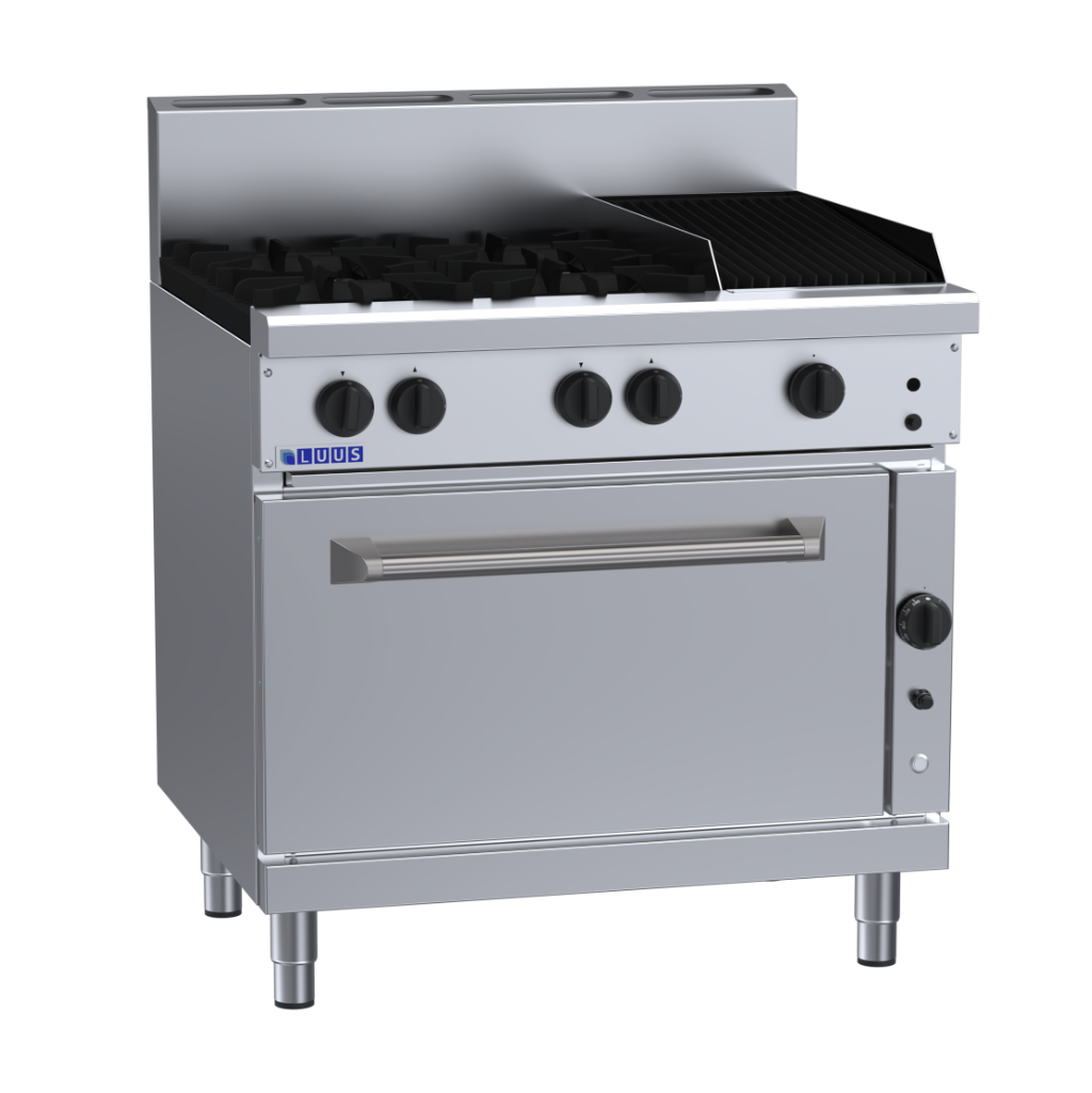 Luus 4 Burner 300mm Chargrill & Convection Oven with flame failure