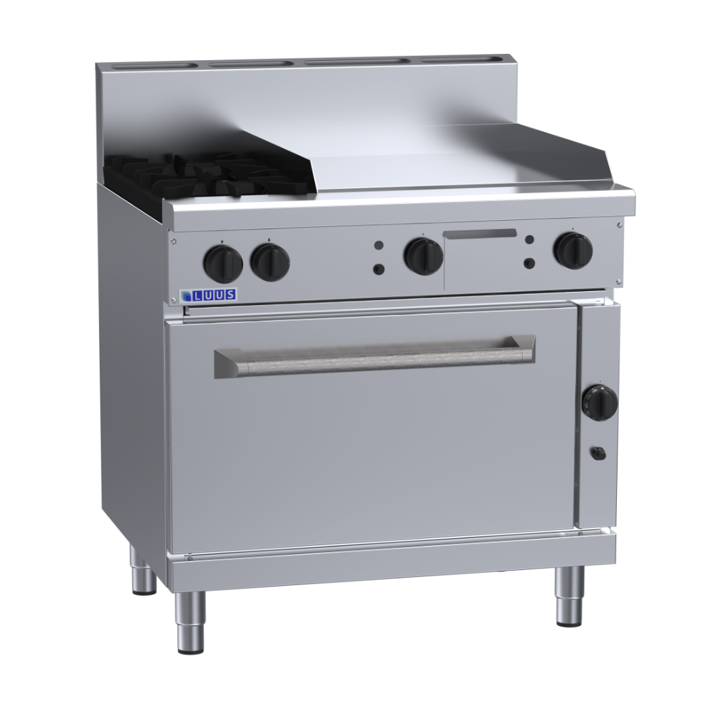 Luus 2 Burner 600mm Griddle & Static Oven with flame failure