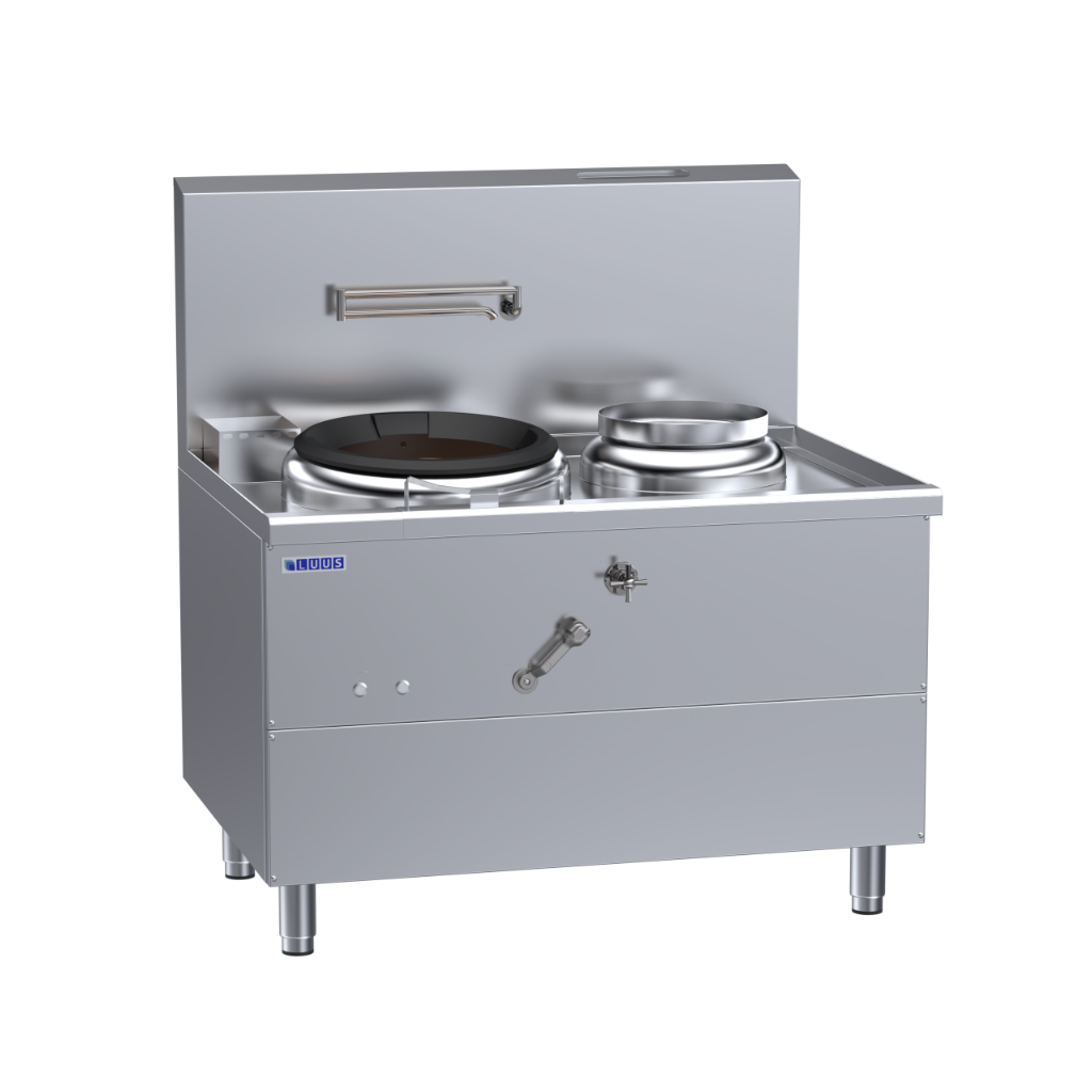 Luus 1 Air-Blast Burner & 1 RHS Pot Fo San Wok with fan, electronic ignition