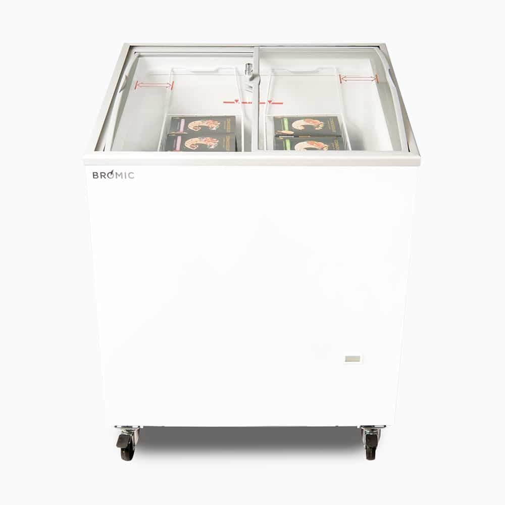 Display Chest Freezer – 176L – Curved Glass Top
