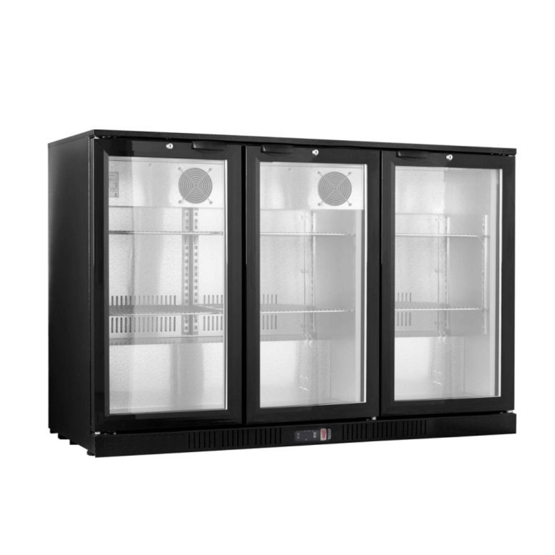 Thermaster Under Bench three Heated Glass Doors Bar Fridge/Cooler with heater switch - LG-330TD
