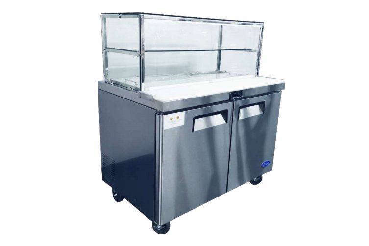 Atosa 2 Door Sandwich Bar With Glass Canopy 1530mm