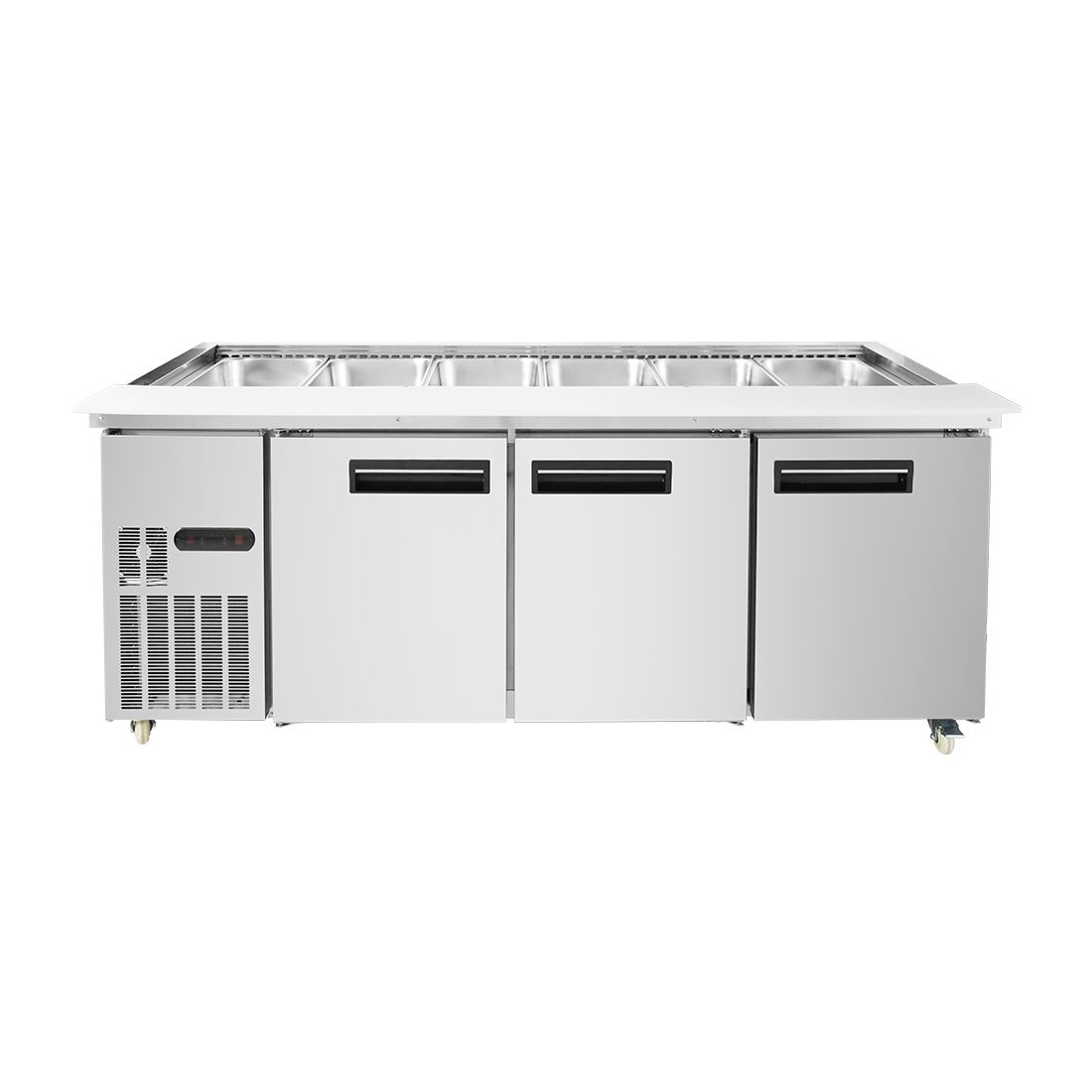 Thermaster Three Door Cold Bench Salad Station 6x1/1 GN Pans PG210FA-XB