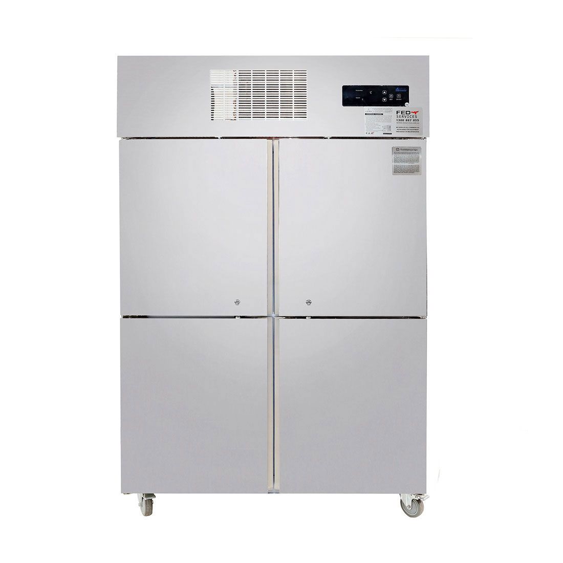 Thermaster TROPICAL 4 x Half door SS Fridge