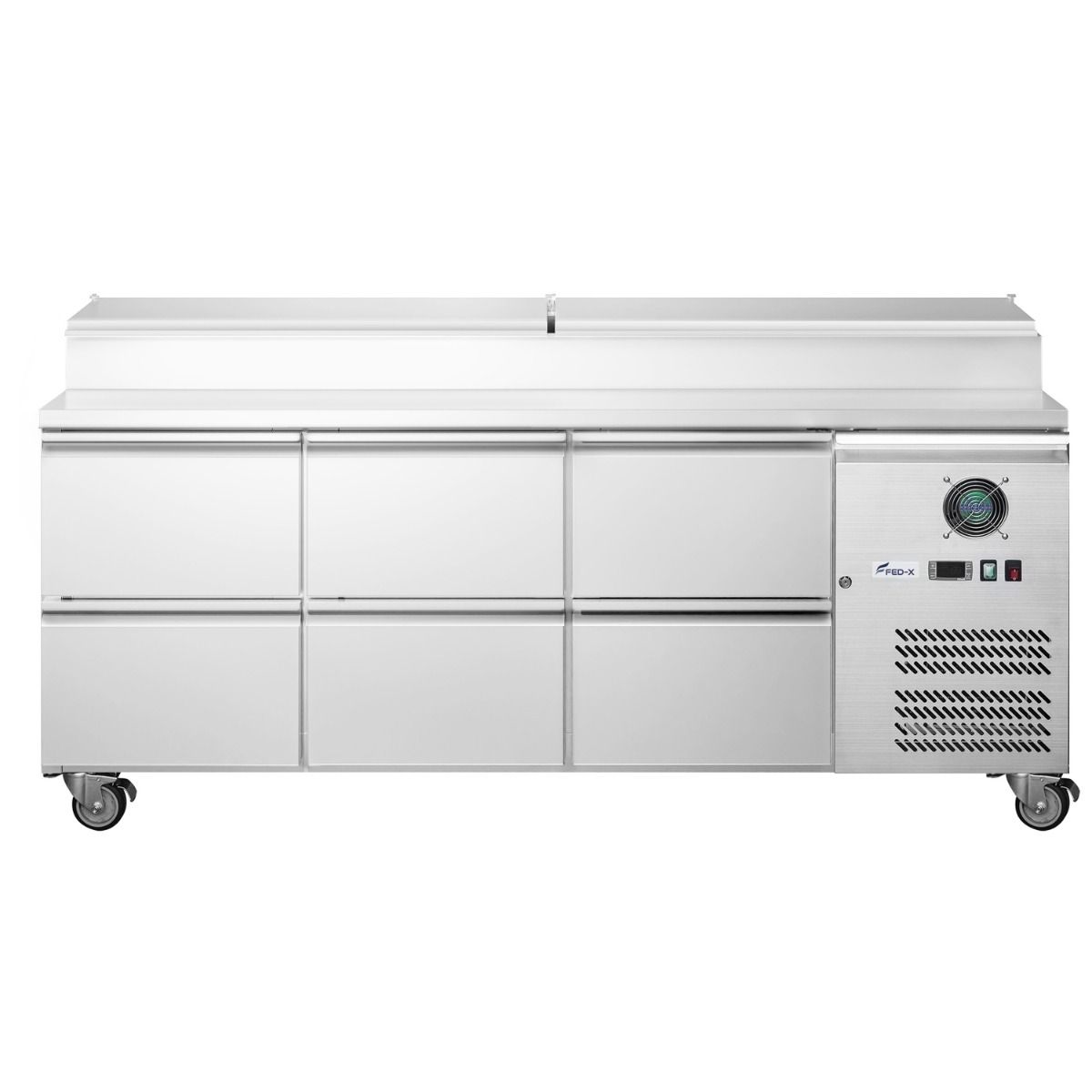 FED-X Six Drawer Salad Prep Fridge - XSS7C18S3V-6D