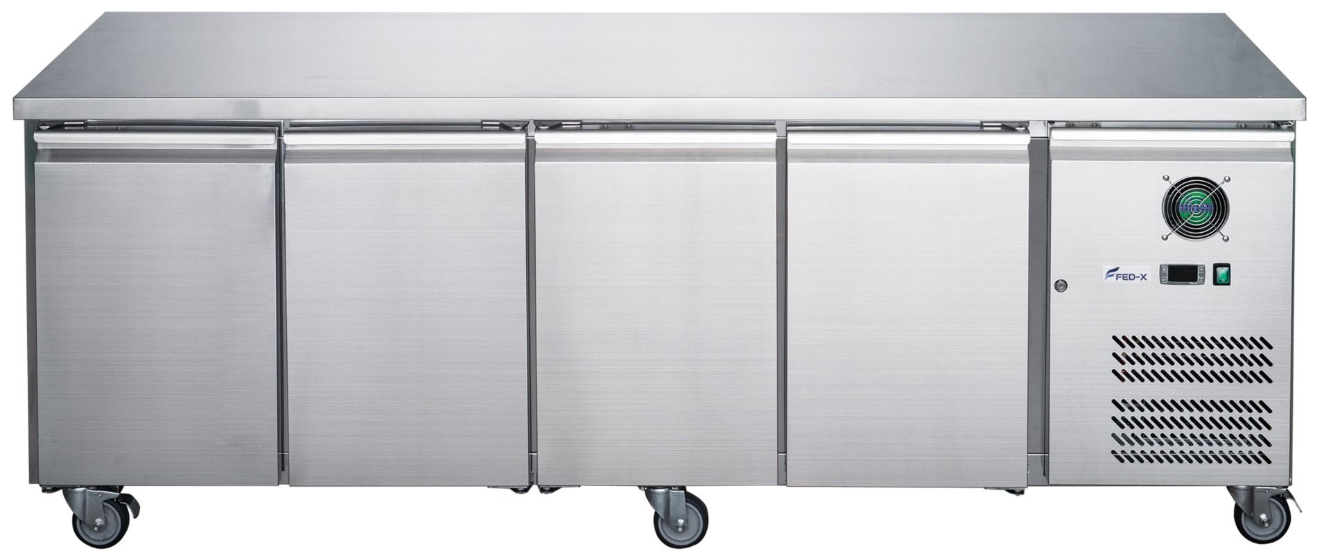 FED-X S/S Four Door Bench Fridge