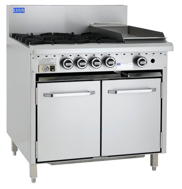4 Burner 300mm Griddle & Oven