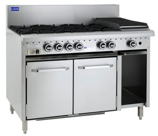 6 Burner 300mm Chargrill & Oven