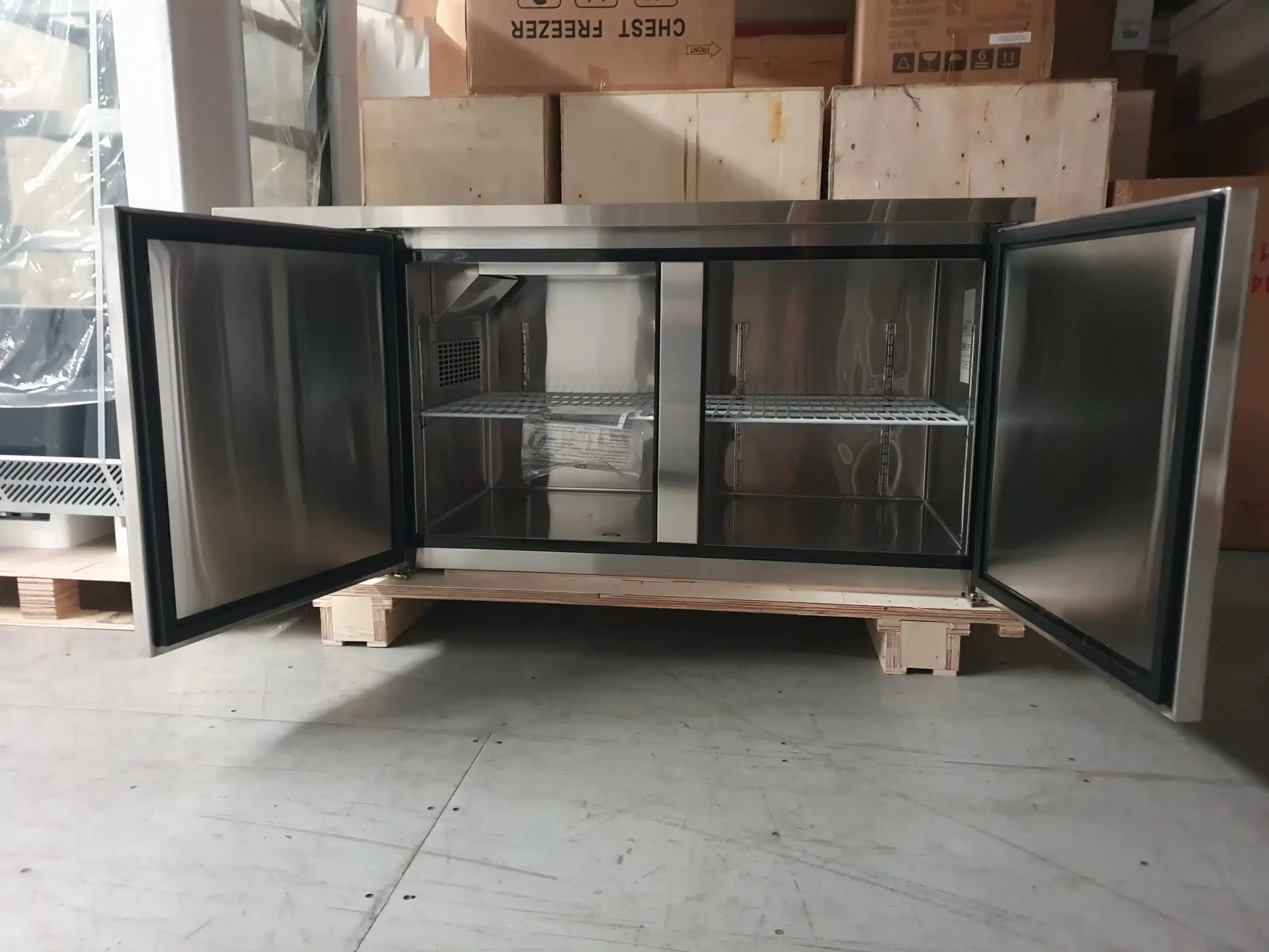 Commercial Under Bench Storage Freezers - Two Door Under Counter Freezer -1500W - Wheels / Legs - Image 5