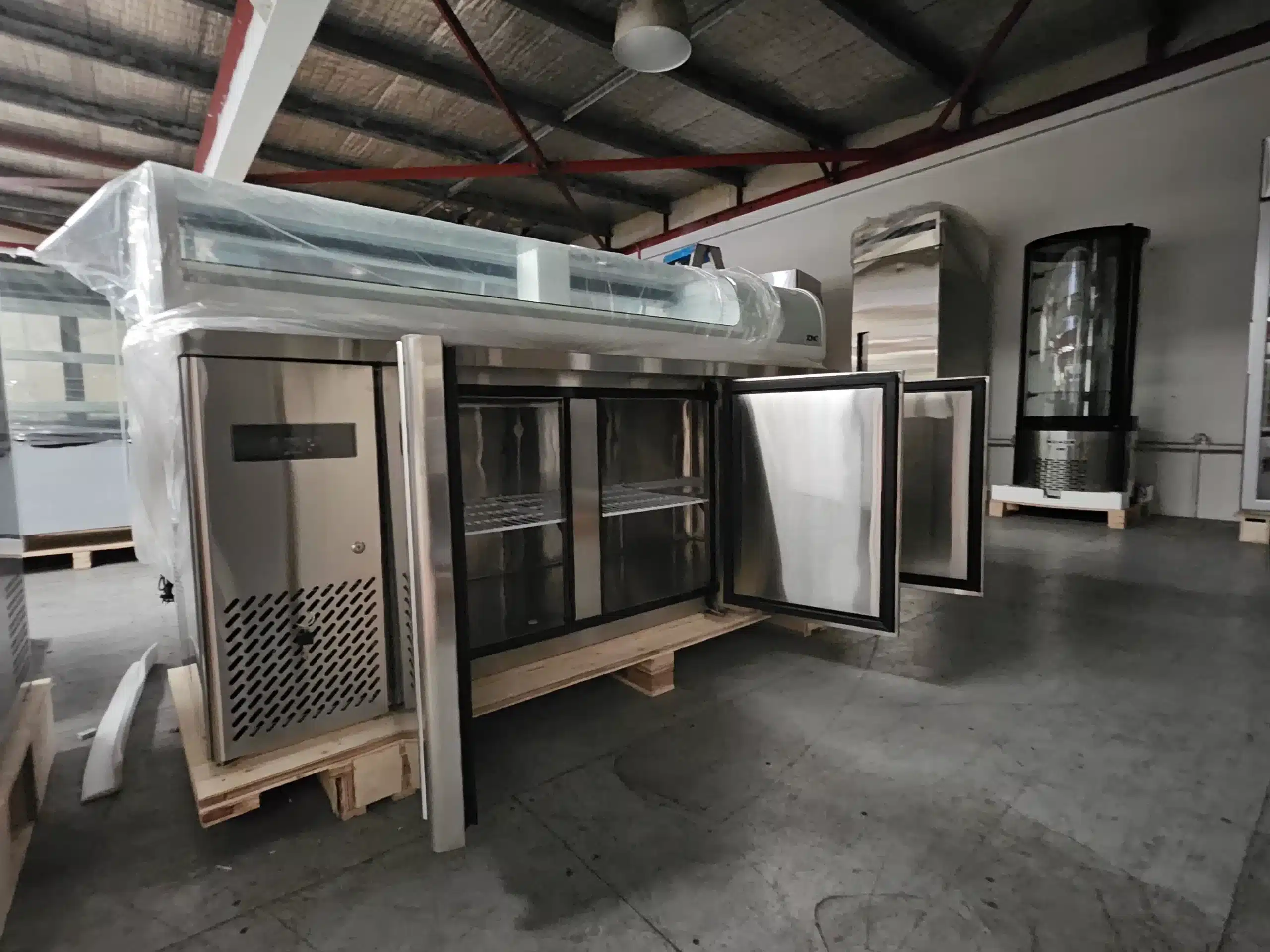 Commercial Under Bench Freezers - Three Door Under Counter Freezer - Wheels / Legs - Image 2