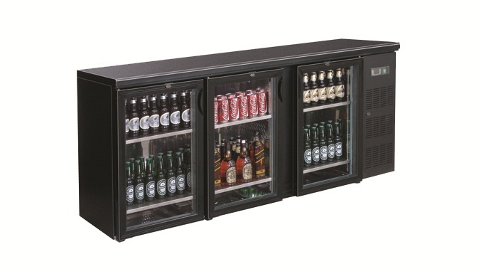 Black Magic Bar Cooler - Three Door Drink Cooler