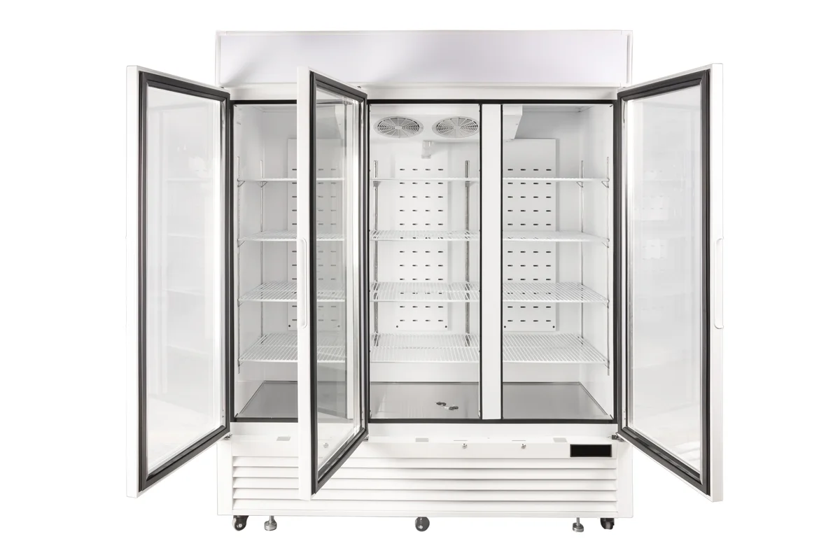 Supermarket Display Freezer – Three Door Stainless Steel Glass Upright Freezer – 1500 Litre – Bottom Unit - Image 2