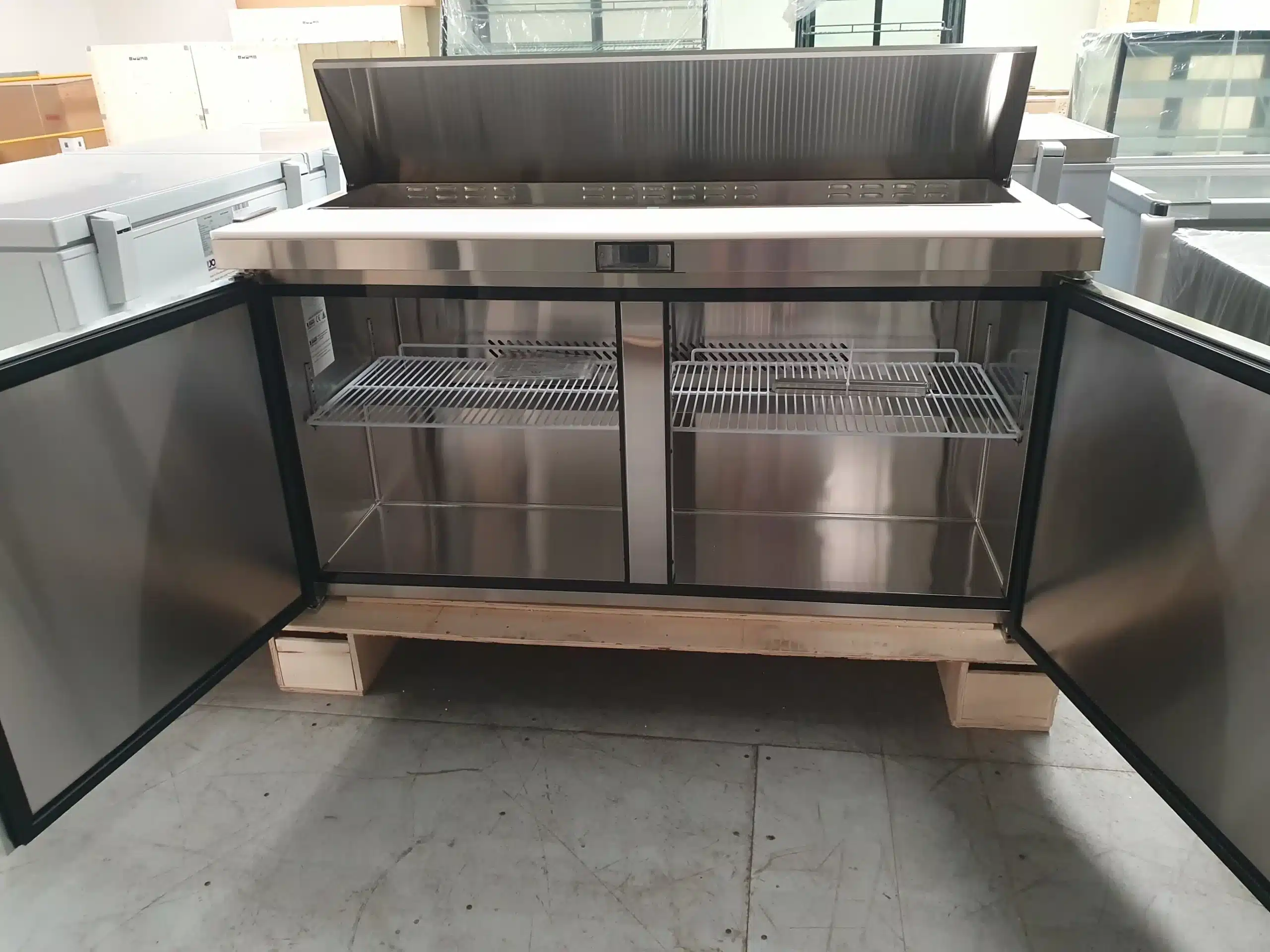 Commercial Salad Preps - Two Door Salad Prep Fridge - 1.5m - Image 3